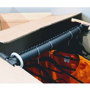 Plastic Clothing Organizer with Runners 50 cm Wide Hanging Rail for <b>Wardrobe</b> for <b>Boxes</b> and Armarios De Cartn - Product Image 3