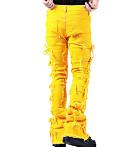 Nouveau Logo personnalisé coupe régulière pantalon de survêtement hommes évasé Denim respirant imperméable multi-poches 2025 - Product Image 3