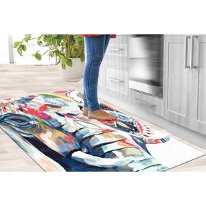Elephant <b>Printed</b> Rug - <b>Nursery</b> Rugs, Elephant Painting Rugs, Animal Rug,Nonwoven Soft Rug - Product Image 5