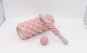 ชุดลูกกลิ้งโยคะแบบมีพื้นผิว 33 ซม. - ลูกกลิ้งโฟมแบบมีปุ่ม, ไม้กดจุด, ลูกบอลนวดแบบกลวง และลูกกลิ้งพิลาทิส - Product Image 6