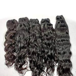 Extensiones de cabello humano Remy virgen brillante Paquetes de cabello ondulado natural indio crudo Trama doble sin enredos a granel exportado desde la India - Product Image 4