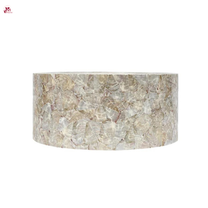 Table basse moderne en nacre faite à la main avec incrustations de coquillages, meubles pour salon de luxe - Product Image 3