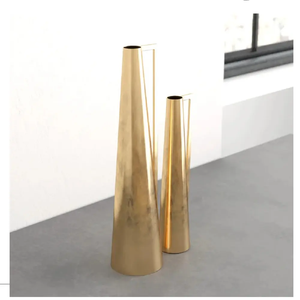 Vase à fleurs en aluminium fait main au design moderne pour les mariages et les fêtes - Décoration d'intérieur de haute qualité personnalisable - Product Image 2