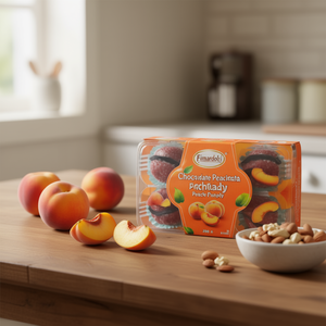 Fimardolci Chocolate Peaches Hard Candy <b>Box</b> 200g X 6pcs - Product Image 3