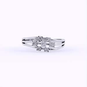 14K oro sólido de triple capa de laboratorio cultivado diamante media eternidad anillo Multi diamante mujeres y hombres compromiso boda aniversario anillos - Product Image 3