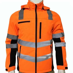 Chaqueta de trabajo con forro polar de tacto suave para hombre, abrigo para exteriores para clima frío, uniforme de seguridad duradero con ajustable - Product Image 1