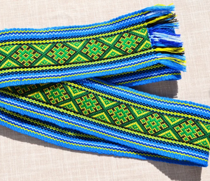 Ukrainian Cossack Woven Sash Krajka Belt, Handcrafted Traditional <b>Ethnic</b> <b>Accessory</b> - Product Image 2