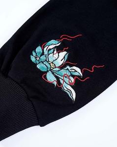 เสื้อฮู้ดลายกราฟิกผู้ชายแนวสตรีทปักลายมังกร - Product Image 6