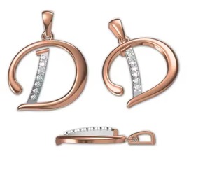 Elegante collar con colgante de alfabeto D chapado en oro de 18 quilates, elegante abalorio de diamante con letras personalizadas para mujer, Idea de regalo perfecta - Product Image 3