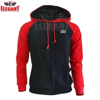 Sudadera con Capucha Completa con Cremallera y Logotipo Personalizado para Hombre, Sudadera de Algodón con Cremallera de Dos Tonos, Sudadera de Forro Polar Sólido para Hombre
