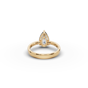 Bague en diamant taille poire cultivé en laboratoire 2 <span class=keywords><strong>TCW</strong></span> pour femme, fiançailles, or 18K/14K, bijou élégant et unique - Product Image 5