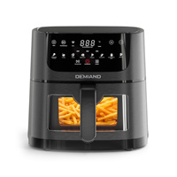 Friteuse à air numérique WiFi 6L DEMIAND, friteuse à air électrique avec fenêtre de visualisation, 1500W, noire