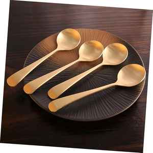 ช้อนทองแดงแท้ทำมือทันสมัย เป็นมิตรกับสิ่งแวดล้อม ใช้กับเครื่องล้างจานได้ คุณภาพพรีเมียม สำหรับการรับประทานอาหารและเสิร์ฟแบบดั้งเดิม - Product Image 5