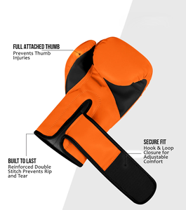 ถุงมือหนังเทียมสำหรับฝึกซ้อมถุงมือซ้อมมวยโลโก้ตามสั่ง - Product Image 3