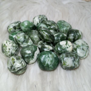 Jaspe Neprite Natural caído al por mayor, cristal curativo artesanal de Indonesia, piedras preciosas pulidas de alta calidad, 20-30mm - Product Image 5