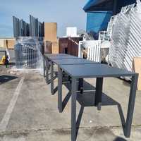 Table en fer auto-nivelante gris tourterelle 4 places 80*80 Meubles d'extérieur WS Design Modèle 885 Italie