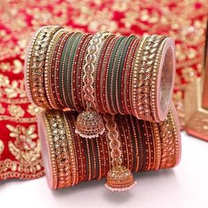 Elegant High Polished <b>Gold</b> Trendy Bridal <b>Bangles</b> Kundan Stone Imitation Pearl Work Customizable Traditional <b>Bangle</b> for Wedding - Product Image 6