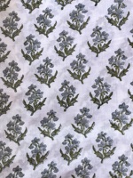 Tissu imprimé à la main, tissu en coton pur, imprimé floral grenade, tissu en coton indien fait main, tissu en coton biologique