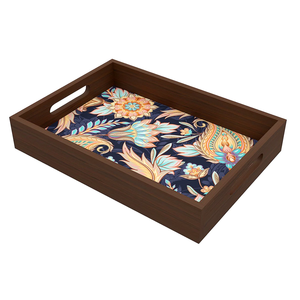 Luxury Decorative <b>Wooden</b> Printed Tray Serving Tray with Handles <b>for</b> Ramadan <b>for</b> Wholesale Piece and Hot <b>Sale</b> - Product Image 5