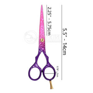 Las mejores tijeras profesionales de peluquería plegables afiladas de acero inoxidable, calidad de grado A + fabricada en Pakistán - Product Image 6