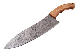 Nouvelle arrivée prix bon marché dernière conception couteau de chef damas fait à la main manche en bois couteau de cuisine tranchant - Product Image 2