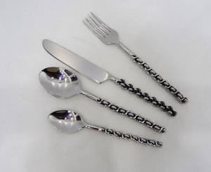 Ensemble de couverts en acier inoxydable forgé de qualité supérieure, finition brillante nickelée, vente flash, ensemble de couverts de table de qualité supérieure, 4 pièces - Product Image 2