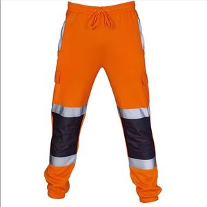 Pantalon de travail HBC en polyester haute visibilité pantalon de construction personnalisé unisexe pantalon de travail de sécurité imperméable à bandes réfléchissantes - Product Image 4