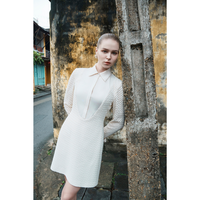 À manches longues KANE MINI ROBE 90% Coton 10% Polyester Femmes Robes Au-dessus Du Genou Femmes Casual 2025 Femmes Vêtements Haut De Gamme Marque
