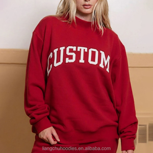 เสื้อสเวตเชิ้ตผู้หญิงคอเต่าทรงโอเวอร์ไซส์สำหรับฤดูหนาว ผ้าฝ้ายฟลีซปักโลโก้ ระบายอากาศได้ดีและมีซับใน - Product Image 1