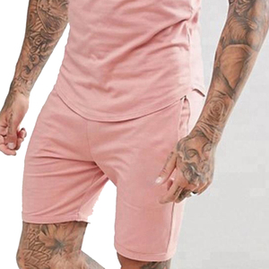 Conjuntos de camisetas de manga corta informales de verano de alta calidad para hombres, ropa de punto estampada para correr sólida personalizada, pantalones cortos transpirables - Product Image 3