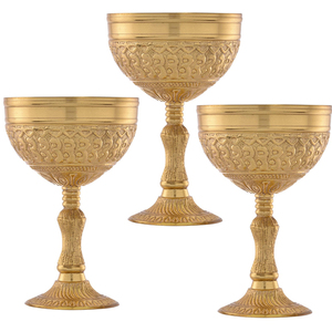 Wine <b>Goblet</b> Solid Brass Royal Wine Cup | Handmade Medieval Decor | Gothic Chalice Barware | Vintage Style Gift |Wholesale Price - Product Image 1