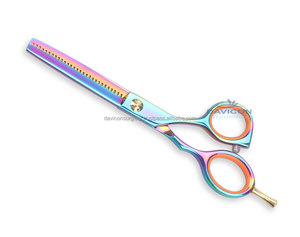 Ciseaux professionnels pour l'amincissement des cheveux Ciseaux texturants en acier inoxydable pour barbiers et stylistes avec poignée ergonomique - Product Image 1