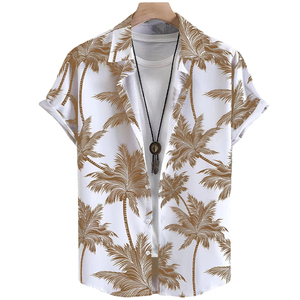 Chemise hawaïenne à manches courtes respirante, à séchage rapide et infroissable pour hommes, décontractée et élégante, personnalisable, pour l'été - Product Image 1