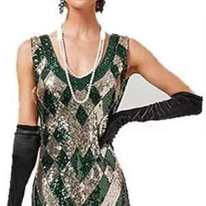 Transpirable antiestático A-Line vestido de gasa Spandex recto adulto sin mangas Casual fiesta hasta la rodilla para Club noche cóctel - Product Image 1