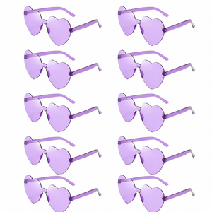 Gafas de Sol de Moda Y2K 2024, Color Caramelo, con Forma de Corazón, Protección UV400, Logotipo Personalizado, Gafas de Fiesta Retro, Venta al por Mayor - Product Image 1