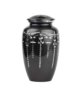 Urnas de cremación para cenizas humanas-Urna funeraria masculina adulta hecha a mano-Grabado de cenizas de urna asequible con corte de diamante (carbón) - Product Image 5