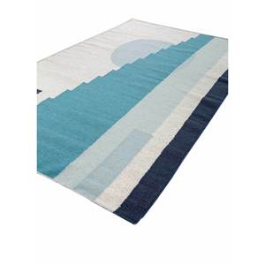 พรมขนสัตว์ทอมือลายตารางสีงาช้าง รุ่น Adwl-13062 รูปทรงสี่เหลี่ยมผืนผ้า สำหรับห้องนั่งเล่น ห้องนอนวัยรุ่น หรือทางเดิน - Product Image 2