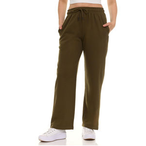 Pantalons de survêtement pour femmes en marque privée avec logo personnalisé, en molleton de coton, poches latérales, style à devant plat, mode hip-hop pour une utilisation en extérieur - Product Image 3