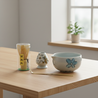 Ensemble de matcha de luxe en céramique de style Japandi, résistant à la chaleur, collection de cérémonie du thé haut de gamme 3460876Set
