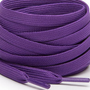 Lacets plats à cordon de serrage écologiques violets avec plusieurs longueurs pour les vêtements de sacs de baskets - Product Image 2