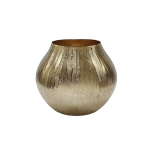 Artesanía de fundición de Metal decoración de boda nuevo diseño de textura de Metal florero alto lujo oro acabado flor Decoración de mesa - Product Image 6