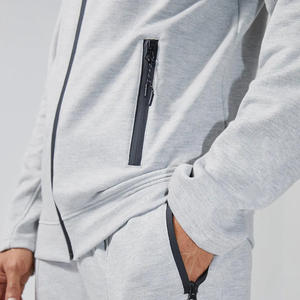 ชุดวอร์มทรงหลวมสำหรับผู้ชายและชุดวอร์มมีฮู้ดแบบมีซิป100% ผ้าฟลีซผ้าฝ้ายคุณภาพสูงไซส์พิเศษ - Product Image 3