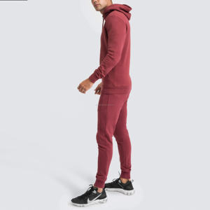 Customizable Men's Jogging Tracksuit Plus Size <b>Hooded</b> Solid Pattern Wholesale Training Gym Wear for Winter OEM Logo Supplier - Product Image 4