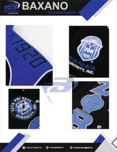 Veste bomber universitaire personnalisée Zeta Phi Beta Sorority, design brodé et patchwork, coupe-vent et respirante - Product Image 6