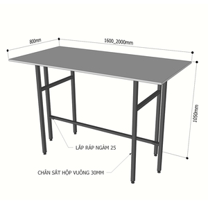 โต๊ะยืนทันสมัยไม้อัดเมลามีนด้านบนและขาเหล็ก-ต้องประกอบ (STD68034) - Product Image 4
