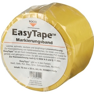 ROCOL PVC Yellow Floor Marking <b>Tape</b> 33m Length 75mm Width Easy-to-Use Office Adhesive Roll - Product Image 3