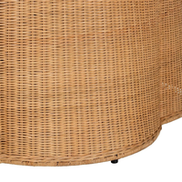 Table basse ronde en rotin naturel festonné faite à la main Table centrale en osier meubles de salon modernes décoration de la maison