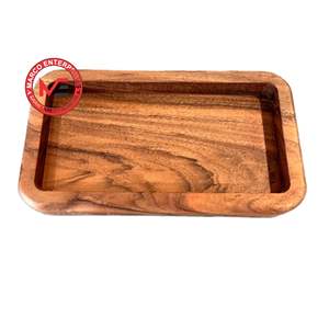 Bandeja de Madera para Servir, Plato de Postre de Calidad Premium, Tamaño Mediano, Plato para Servir Queso, Plato para Frutas, Juego de Mesa de Cocina y Té - Product Image 2