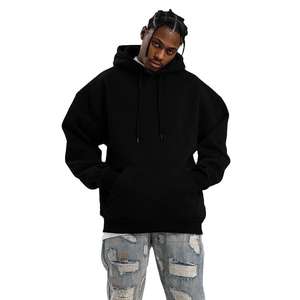 Sudaderas con capucha de felpa francesa en blanco personalizadas de alta calidad para hombres, ropa de calle, sudaderas con capucha de hombro caído de gran tamaño para fábrica - Product Image 4