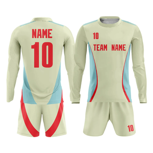 Conjunto de pantalones cortos de fútbol para adultos y niños personalizado 2025, Camiseta deportiva de entrenamiento de manga larga con nombre de equipo y logotipo de número - Product Image 2